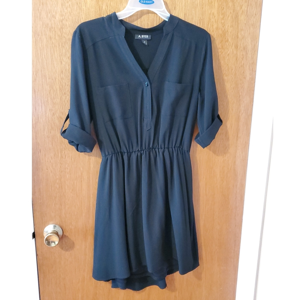 3/4 Sleeve Chiffon Dress